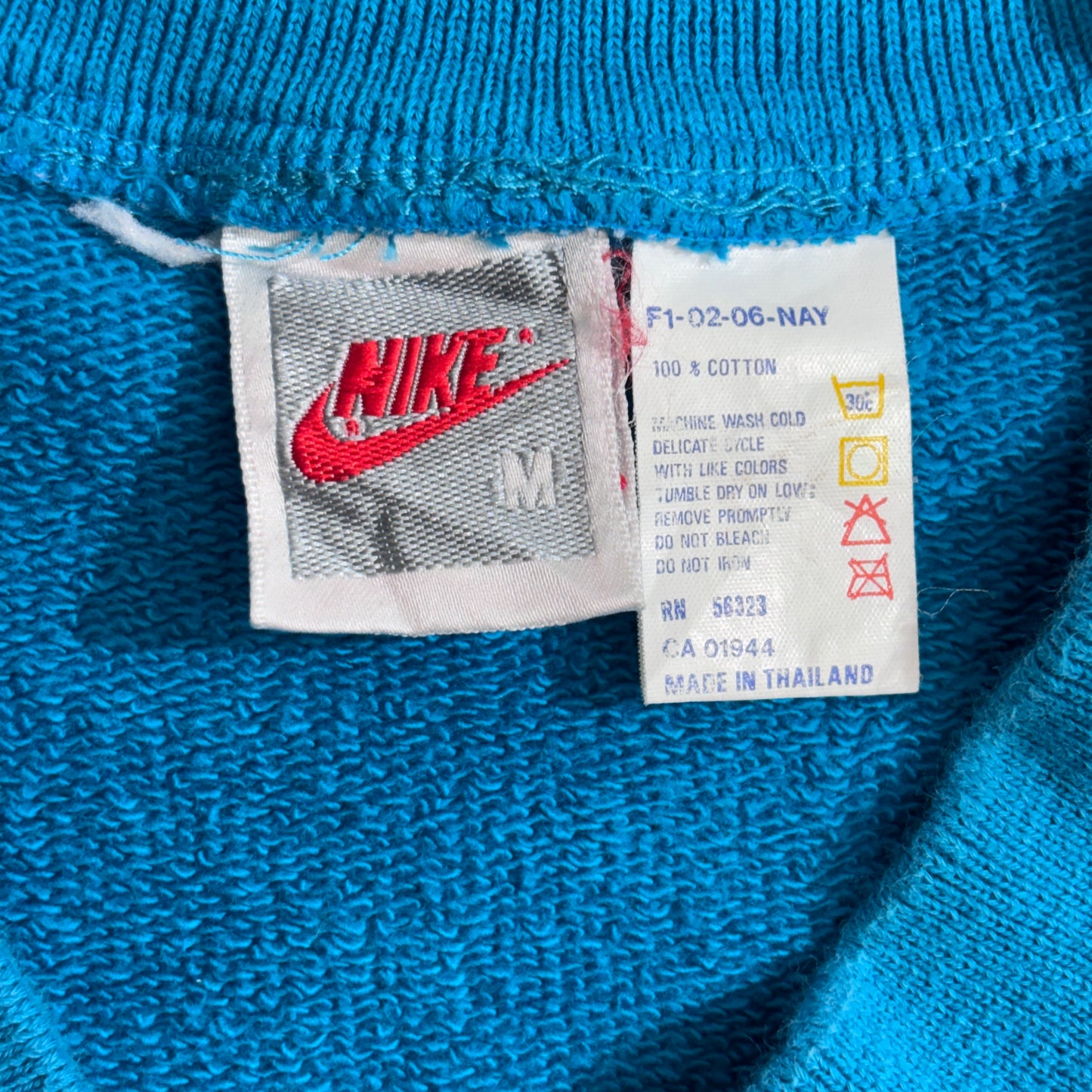 NIKE スウェットベスト / ブルー / M / 刺繍ロゴ / MADE IN THAILAND/1-23