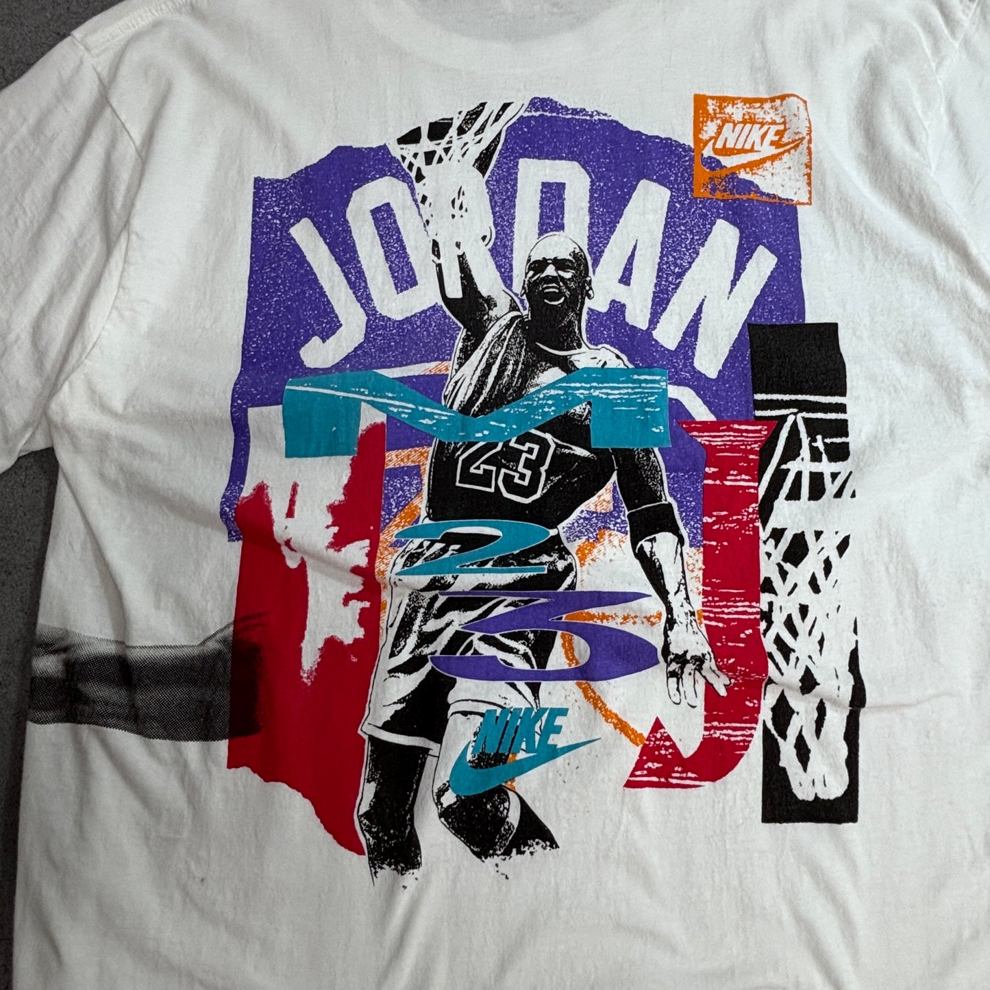 90s NIKE Michael Jordan バックプリントTシャツ USA製 XL ホワイト/7-43