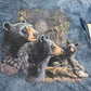 【THE MOUNTAIN “Find 13 Bears” ブラックベア アニマルプリント タイダイTシャツ】サイズL/8-77