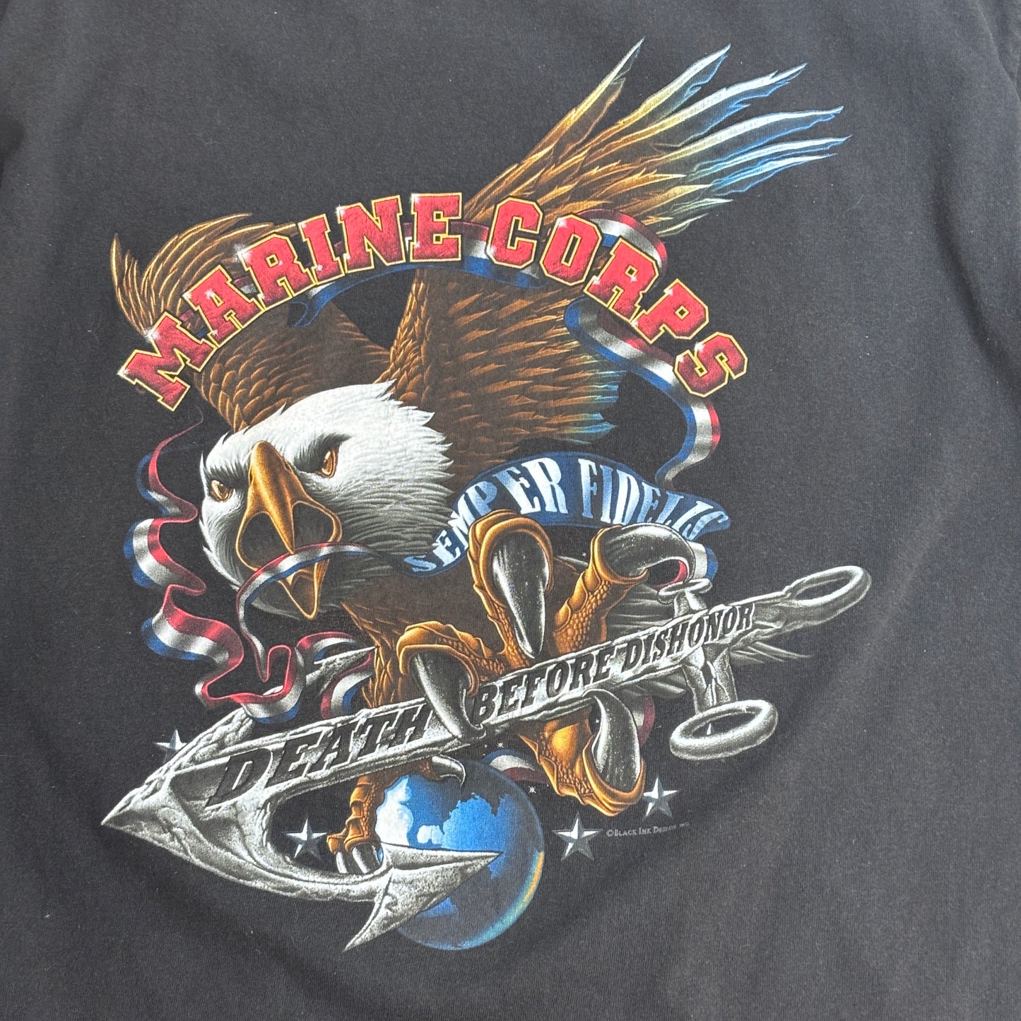 USMC マリーンコープス プリントTシャツ DELTA PRO WEIGHT ボディ/4-42