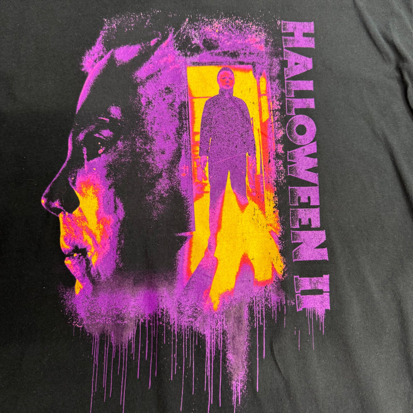 HALLOWEEN II マイケル・マイヤーズ 映画Tシャツ ブラック 2XL オフィシャル ホラー ムービーT/7-54