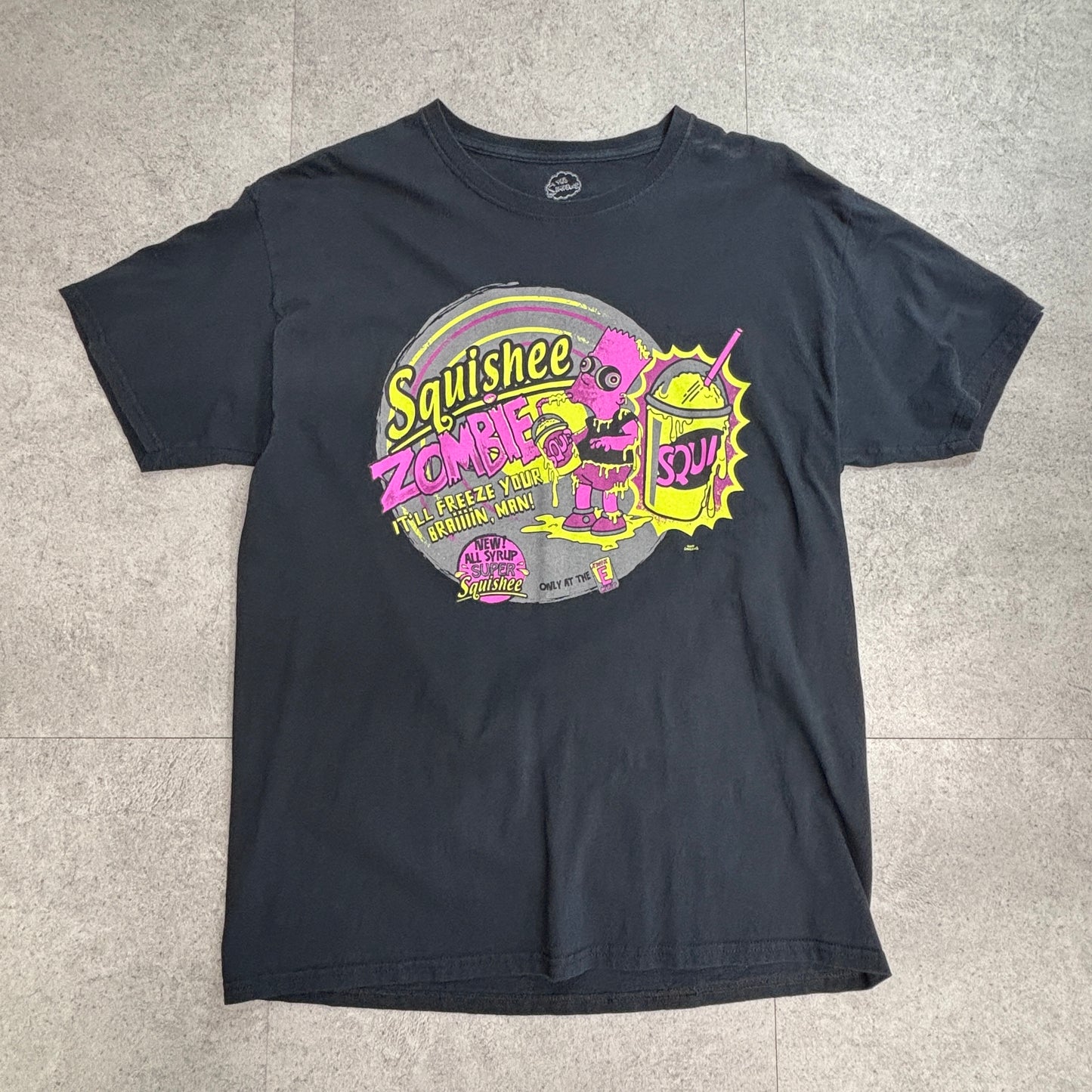 【The Simpsons Bart Simpson “Squishee Zombie” プリントTシャツ】ブラック 20th Television 正規ライセンス/7-8