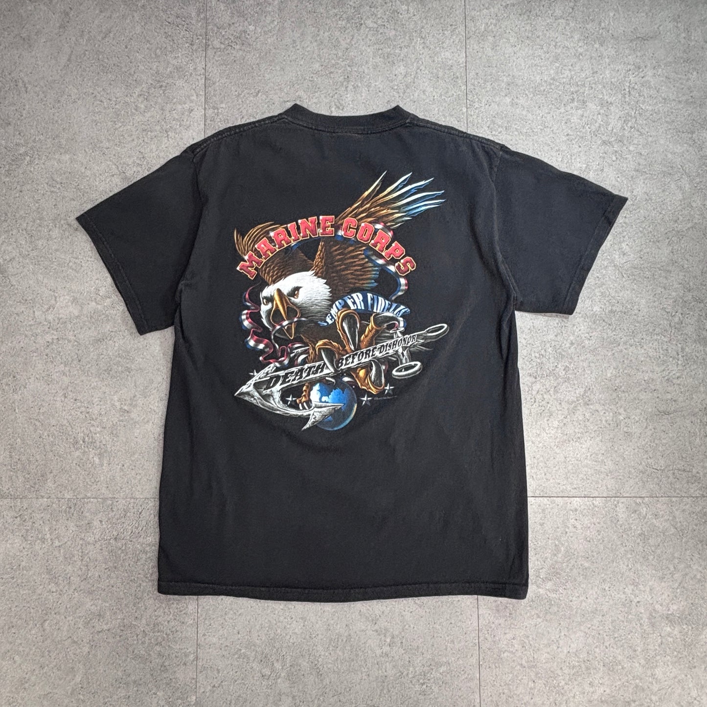 USMC マリーンコープス プリントTシャツ DELTA PRO WEIGHT ボディ/4-42