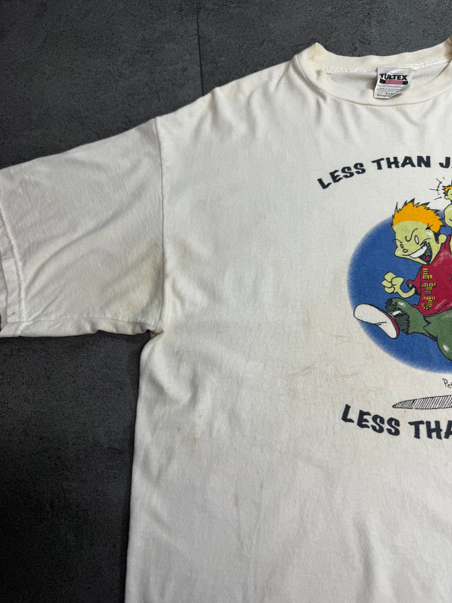 【1996 LIFEforms International “HOP DREAMS” フロッグ バスケットボール プリントTシャツ】90s アートTシャツ ホワイト 古着/8-63