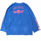 90s Harley-Davidson ロングスリーブTシャツ 3XL NYC スカル×ファイヤーパターン 青 ブルー
