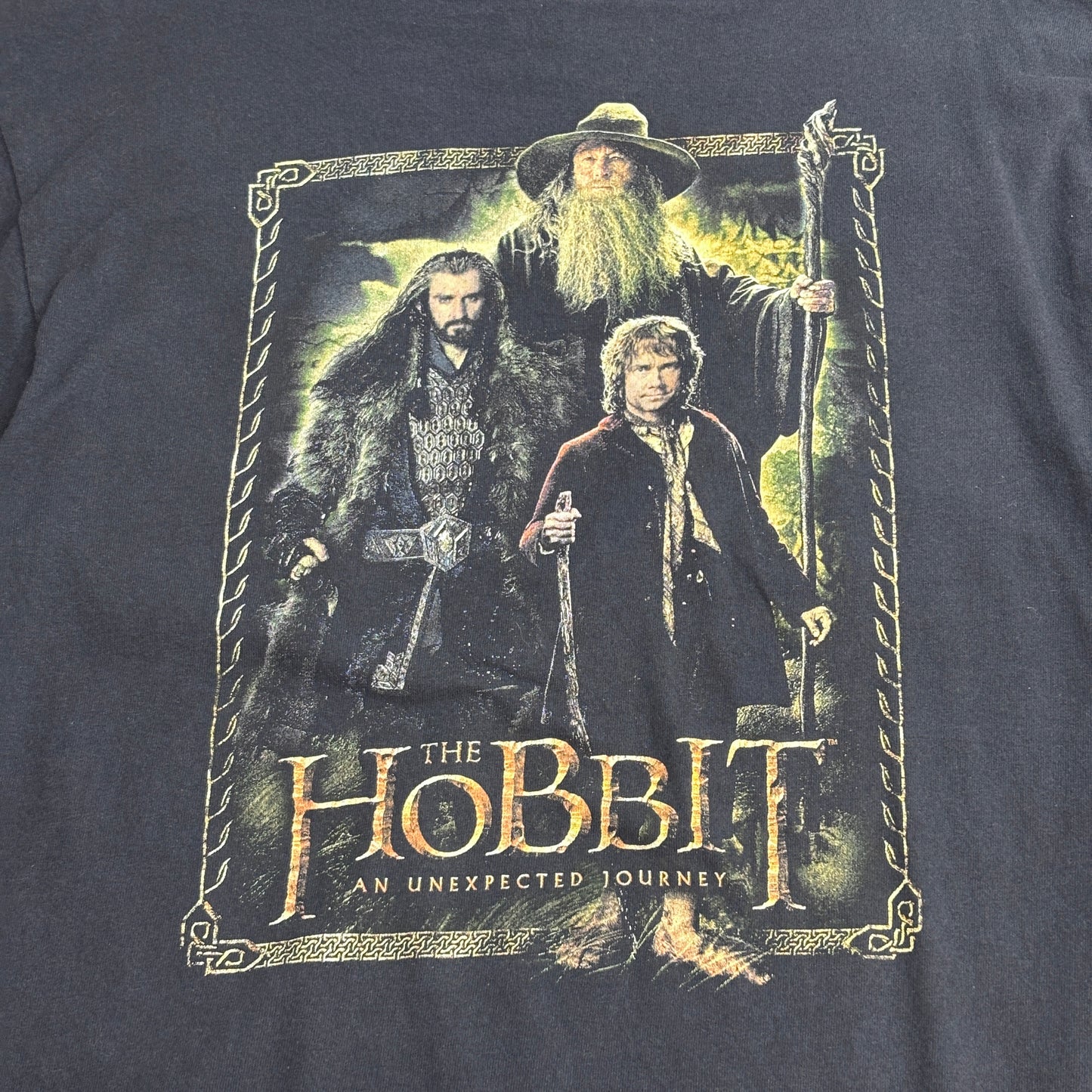 THE HOBBIT ホビット 思いがけない冒険 映画プリントTシャツ ブラック/4-9