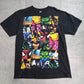 【MARVEL アベンジャーズ オールスター コミックアート プリントTシャツ】ブラック/7-26