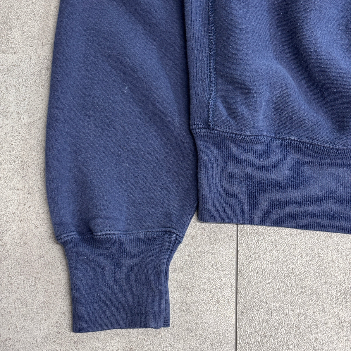 【Lee 95 COTTON ΣN チェックワッペン スウェット】USA製 L ネイビー 古着/9-9