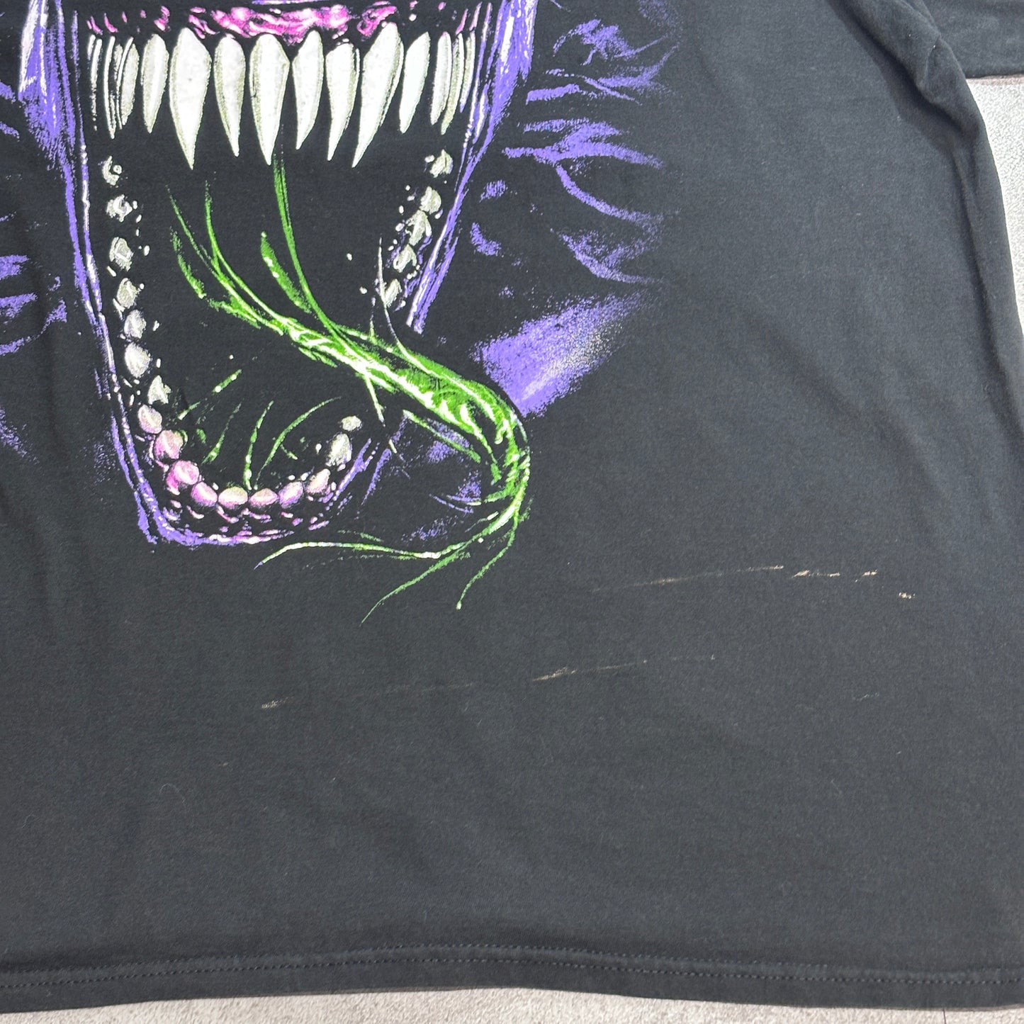 【MARVEL VENOM ビッグフェイス オフィシャル プリントTシャツ 2XL】7-110