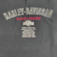 【HARLEY-DAVIDSON V-TWIN POWER ヘンリーネック ロングスリーブTシャツ】ブラック 刺繍 マカオ製/8-47