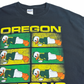 【OREGON STRONG プリントTシャツ】オレゴン・ダックス GILDAN Ultra Cotton XL ブラック 古着/8-56