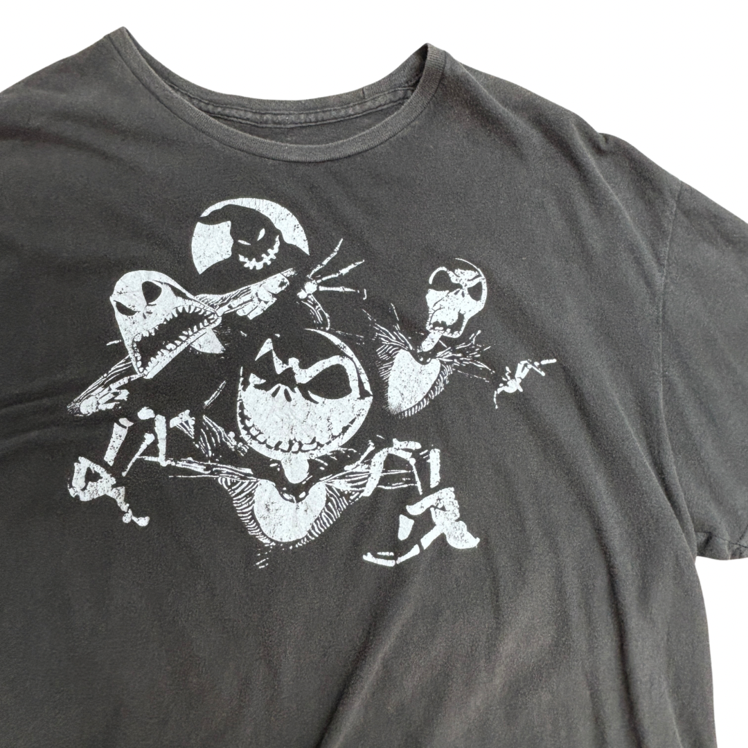 【Disney Tim Burton’s The Nightmare Before Christmas ジャック・スケリントン Tシャツ】ブラック XXL Disney公式/7-6