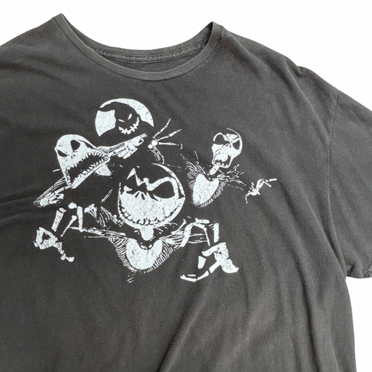 【Disney Tim Burton’s The Nightmare Before Christmas ジャック・スケリントン Tシャツ】ブラック XXL Disney公式/7-6
