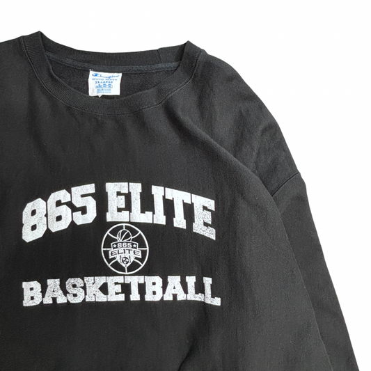 【Champion REVERSE WEAVE 865 ELITE BASKETBALL スウェット】チャンピオン リバースウィーブ 3XL ブラック バスケットボール 古着/9-13