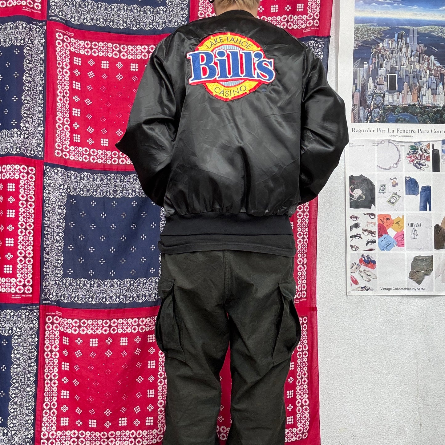 WestArk ナイロンジャケット USA製 L ブラック 刺繍ロゴ バックデザイン｜後ろで魅せるやつです/3-34