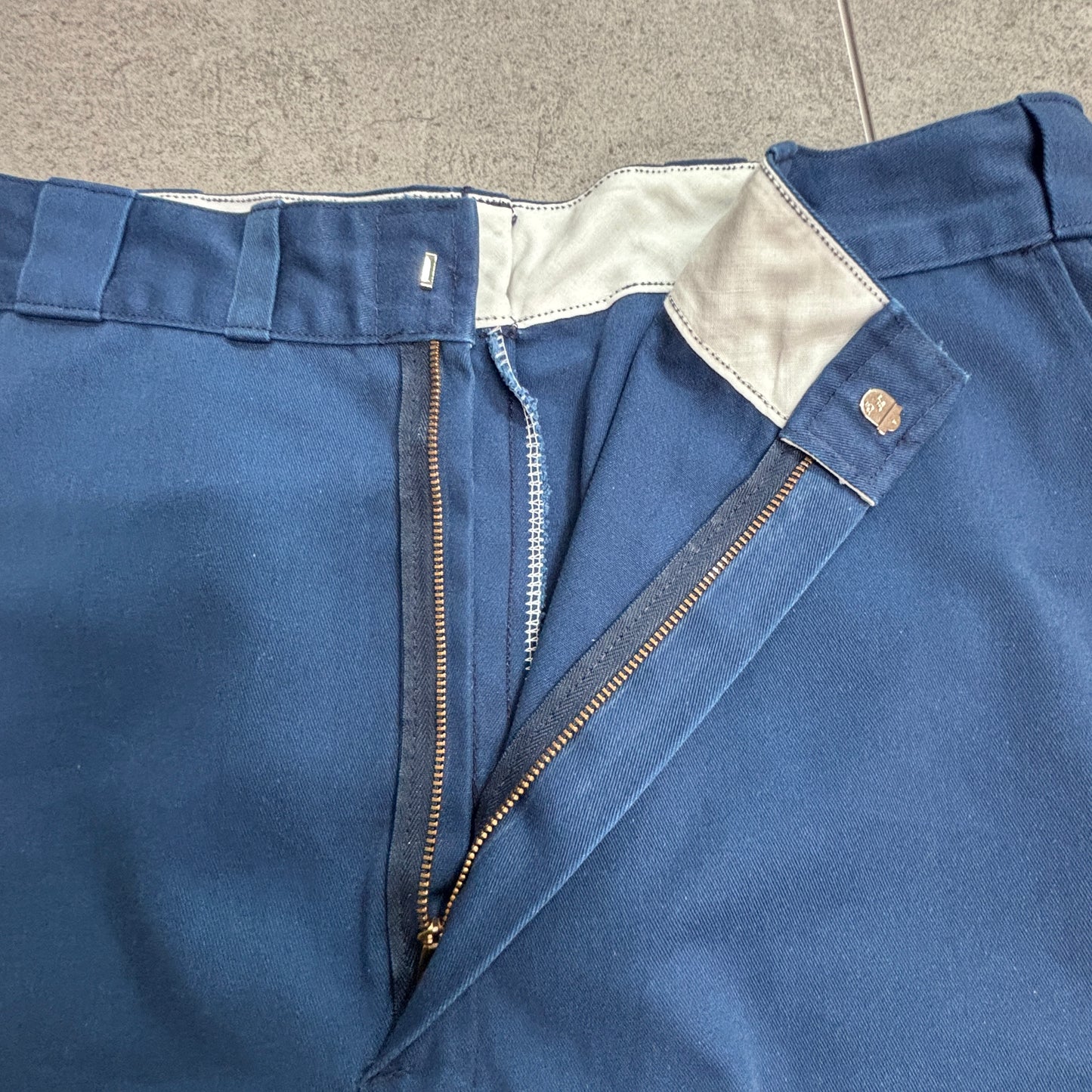 【Dickies ワークパンツ ブルー 38×33】USA製 ディッキーズ 874系 チノパン ワーク 古着
