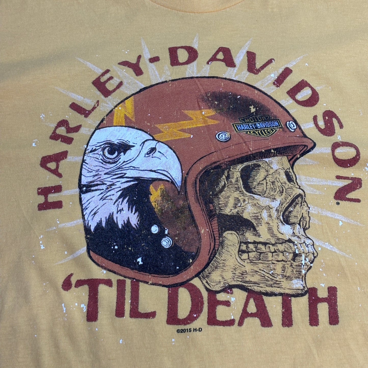 【Harley-Davidson “’TIL DEATH” スカル＆イーグル Tシャツ 2015】8-31
