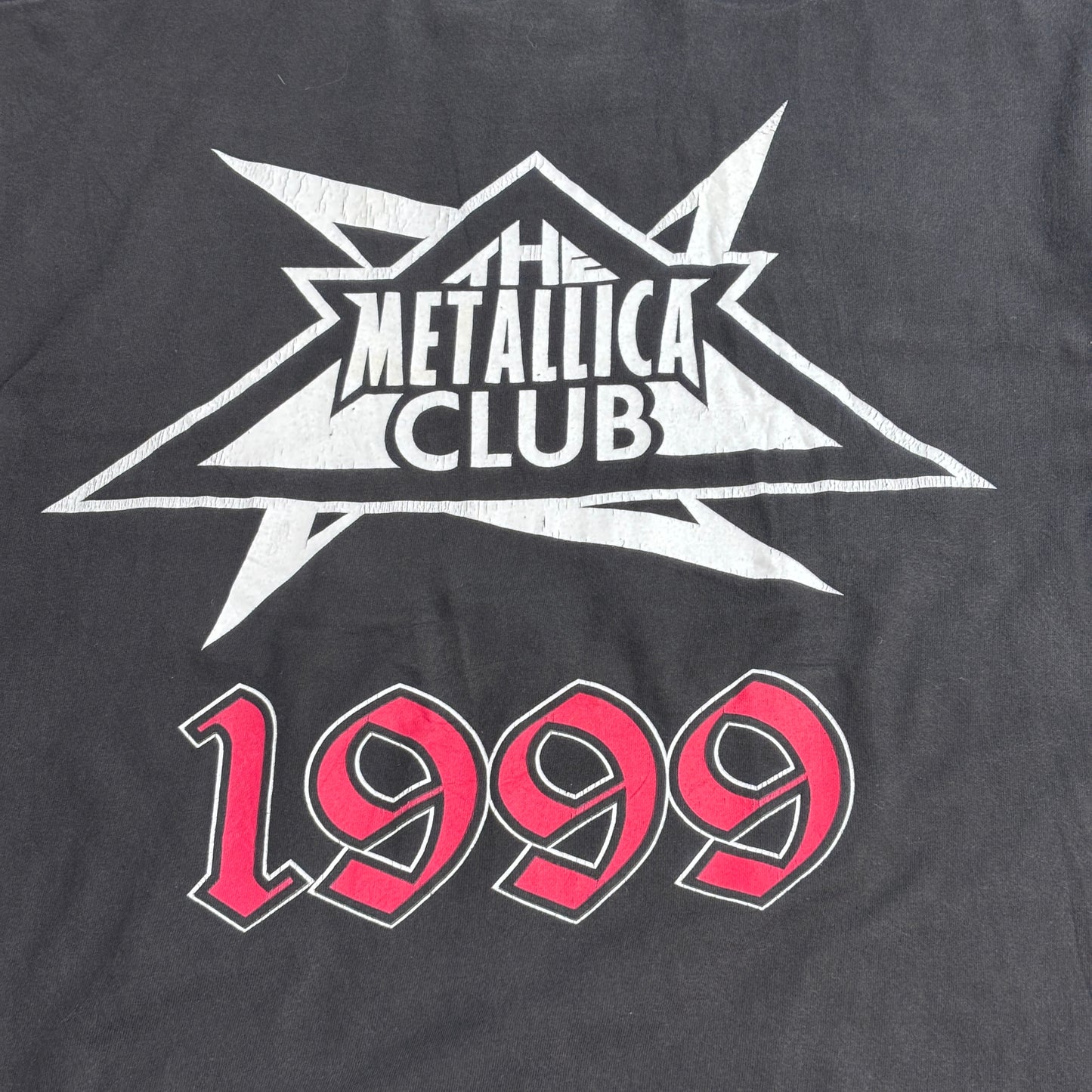 【Metallica MetClub 1999 “metälhead Living to Win” 両面プリントTシャツ】giantボディ ファンクラブ限定 90s ブラック バンドT 古着/8-13