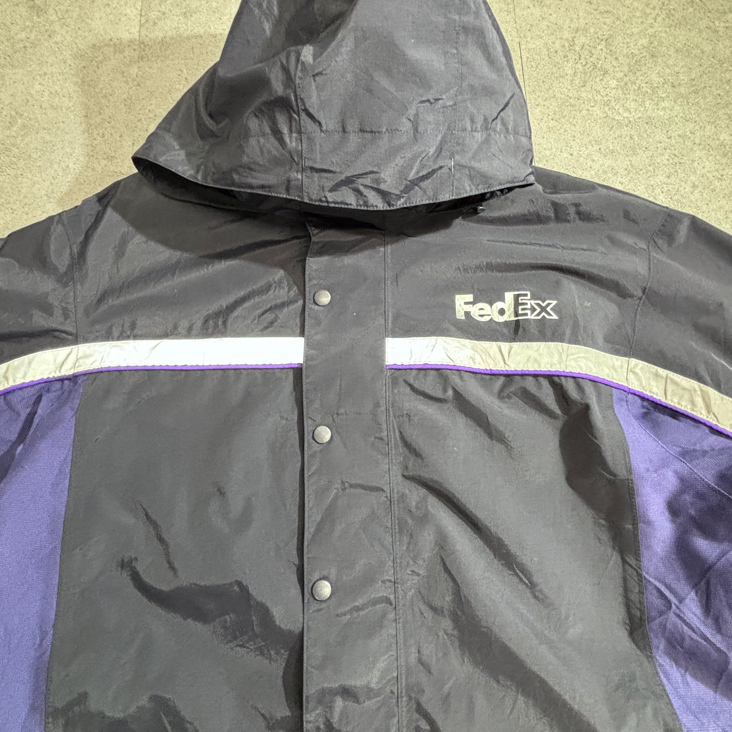 FedEx × VF Imagewear ナイロンジャケット / ワークジャケット / ブラック×パープル / XLサイズ1-14