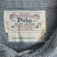 【Polo Ralph Lauren ヒッコリーストライプ ワークシャツ】ポロ ラルフローレン USA製 100%コットン 長袖シャツ 古着/8-8