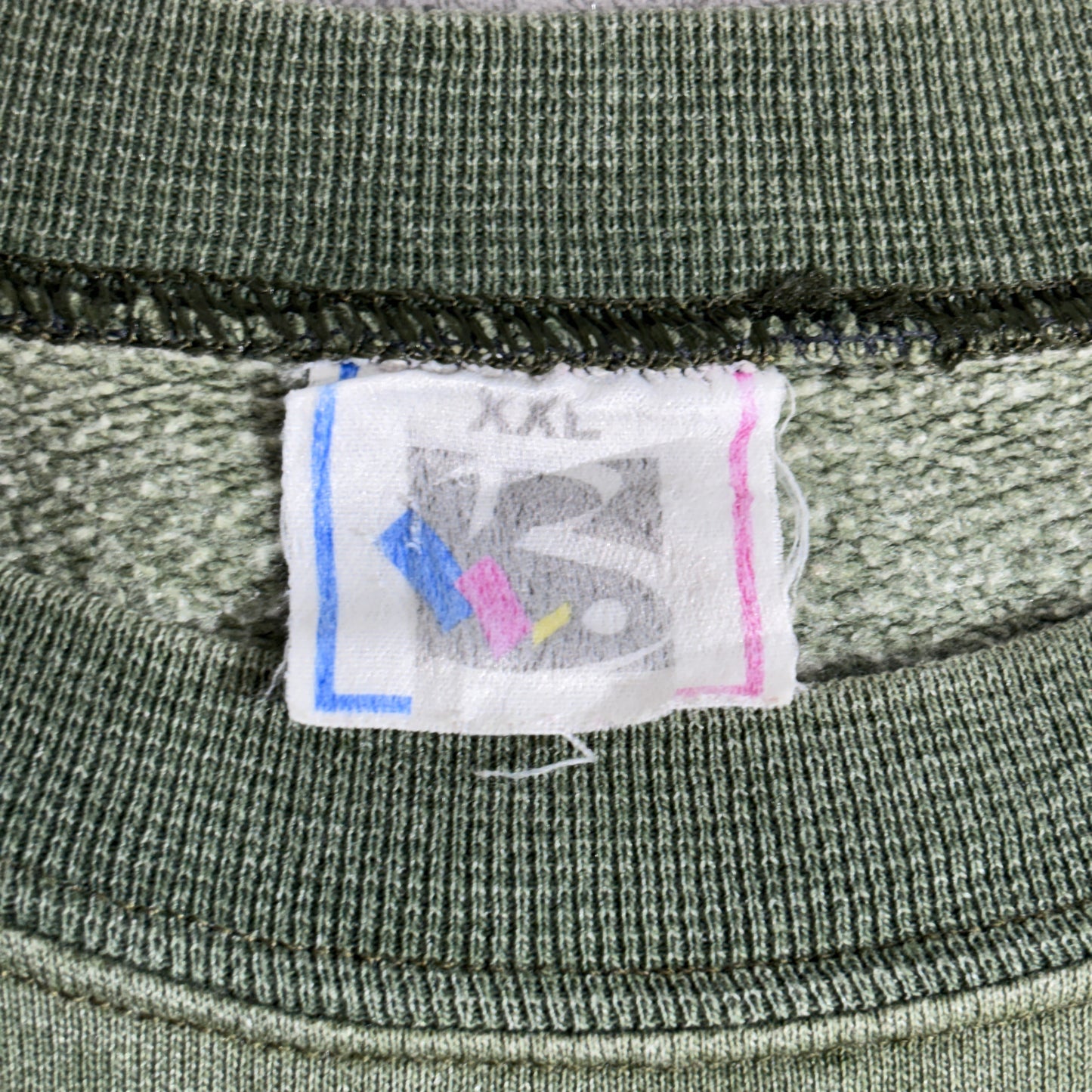 KS Deer Embroidery スウェット / グリーン / XXL / アニマル刺繍/MADE IN U.S.A. 1-22