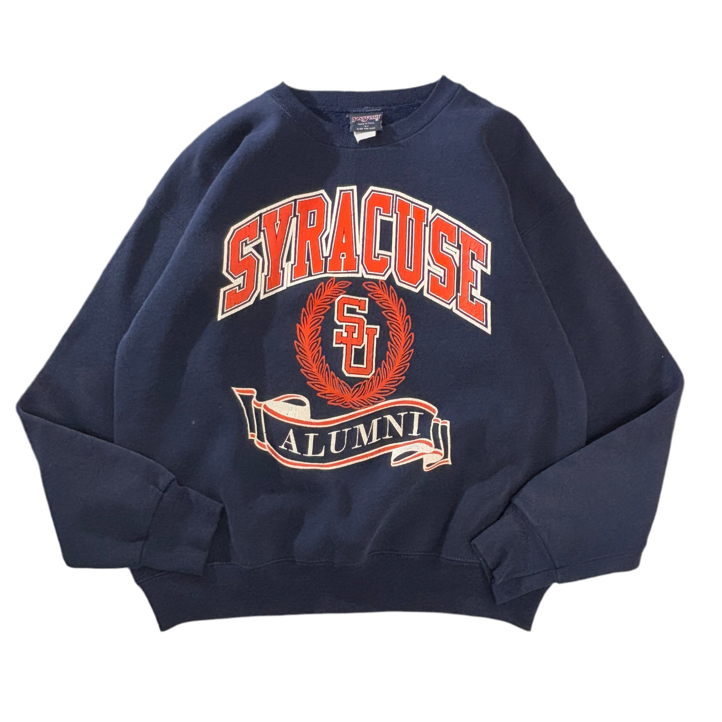 USA製 JANSPORT “SYRACUSE ALUMNI” カレッジスウェット ネイビー Lサイズ/90s ヴィンテージ クルーネック トレーナー