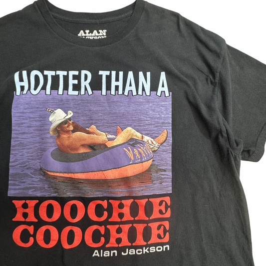 Alan Jackson “Hotter Than A Hoochie Coochie” プリントTシャツ XL ブラック/7-46