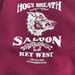 USA製 HOG’S BREATH SALOON スウェット バーガンディ L KEY WEST 豚プリント バックプリント/3-55