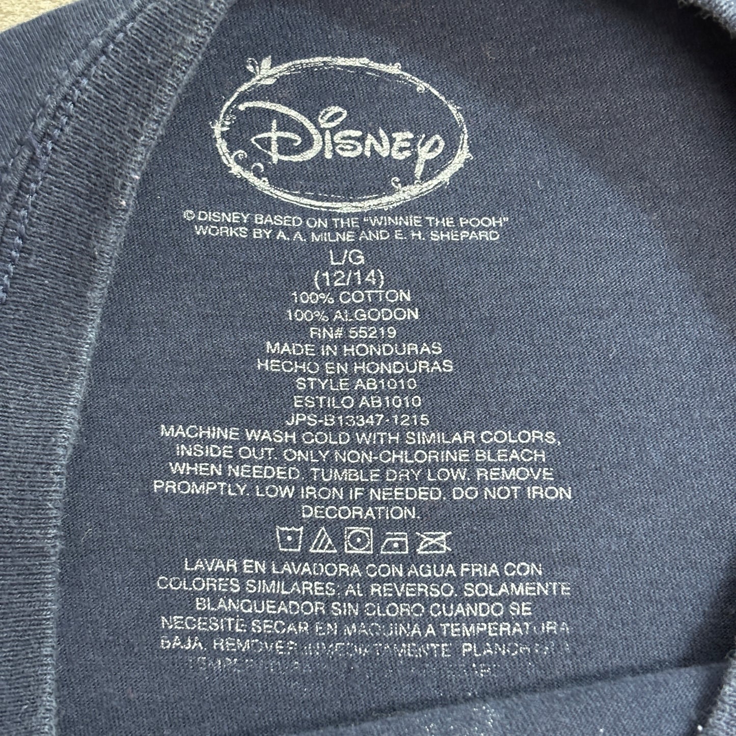 【Disney（ディズニー）キャラクターTシャツ】オールスター キャッスル プリントTシャツ ネイビー/7-34