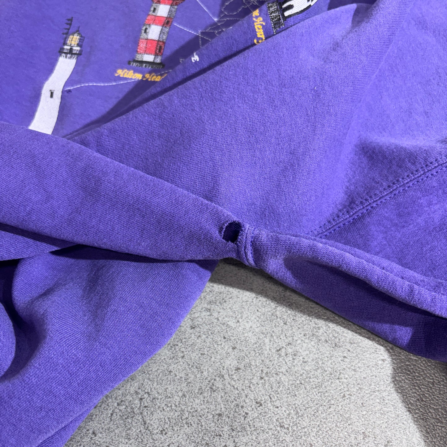 Charleston S.C. 80s USA製 スウェット / 灯台グラフィック / パープル / 観光スーベニア系1-11