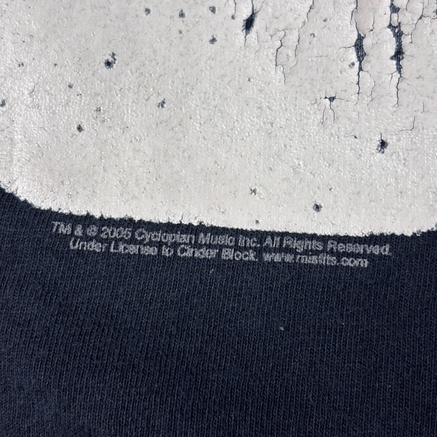 【MISFITS ミスフィッツ Tシャツ】スカルプリント CINDER BLOCK ボディ ブラック バンドT 古着/6-7