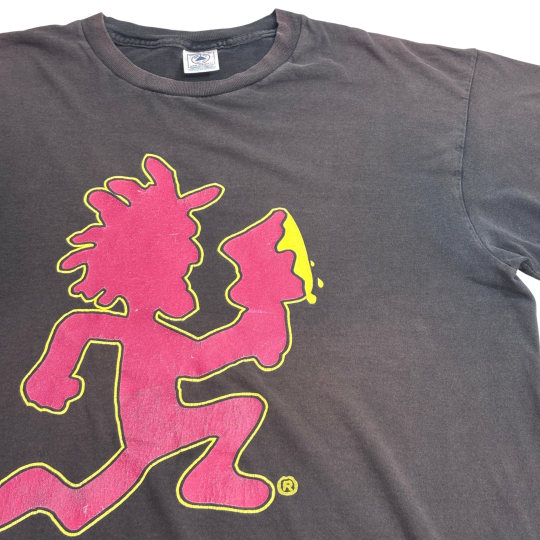 【Psychopathic Records Hatchetman 両面プリントTシャツ】DELTA PRO WEIGHT XL ブラック フェード ICP系 古着/8-41
