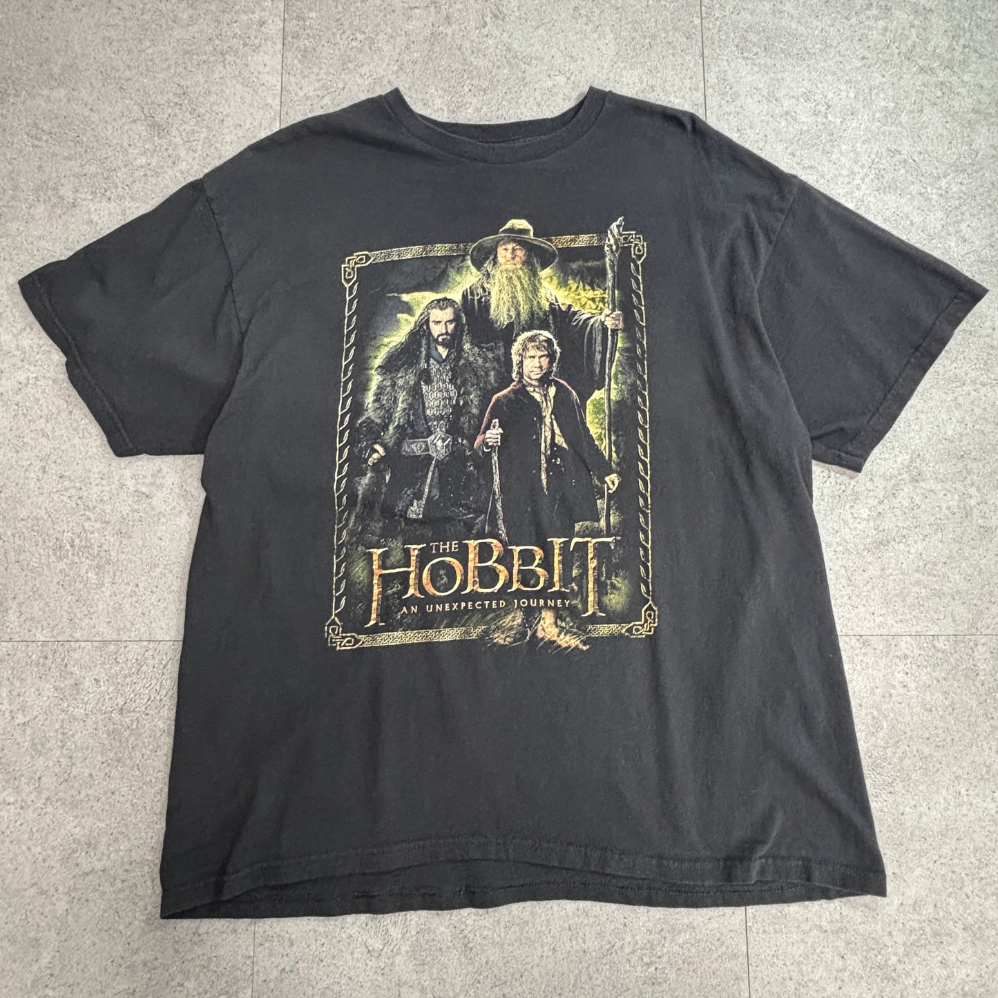 THE HOBBIT ホビット 思いがけない冒険 映画プリントTシャツ ブラック/4-9