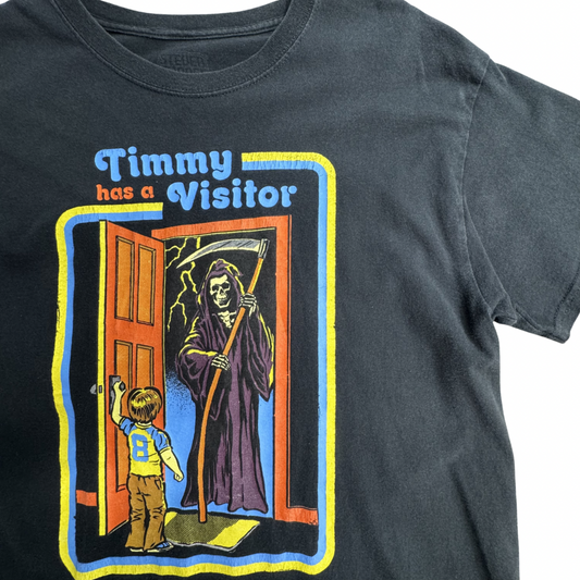 Steven Rhodes Timmy Has a Visitor ホラーTシャツ ブラック L 古着/7-58