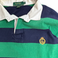LAUREN RALPH LAUREN ラガーシャツ XL ボーダー 長袖 ラルフローレン グリーン ネイビー 刺繍ロゴ コットン4/48