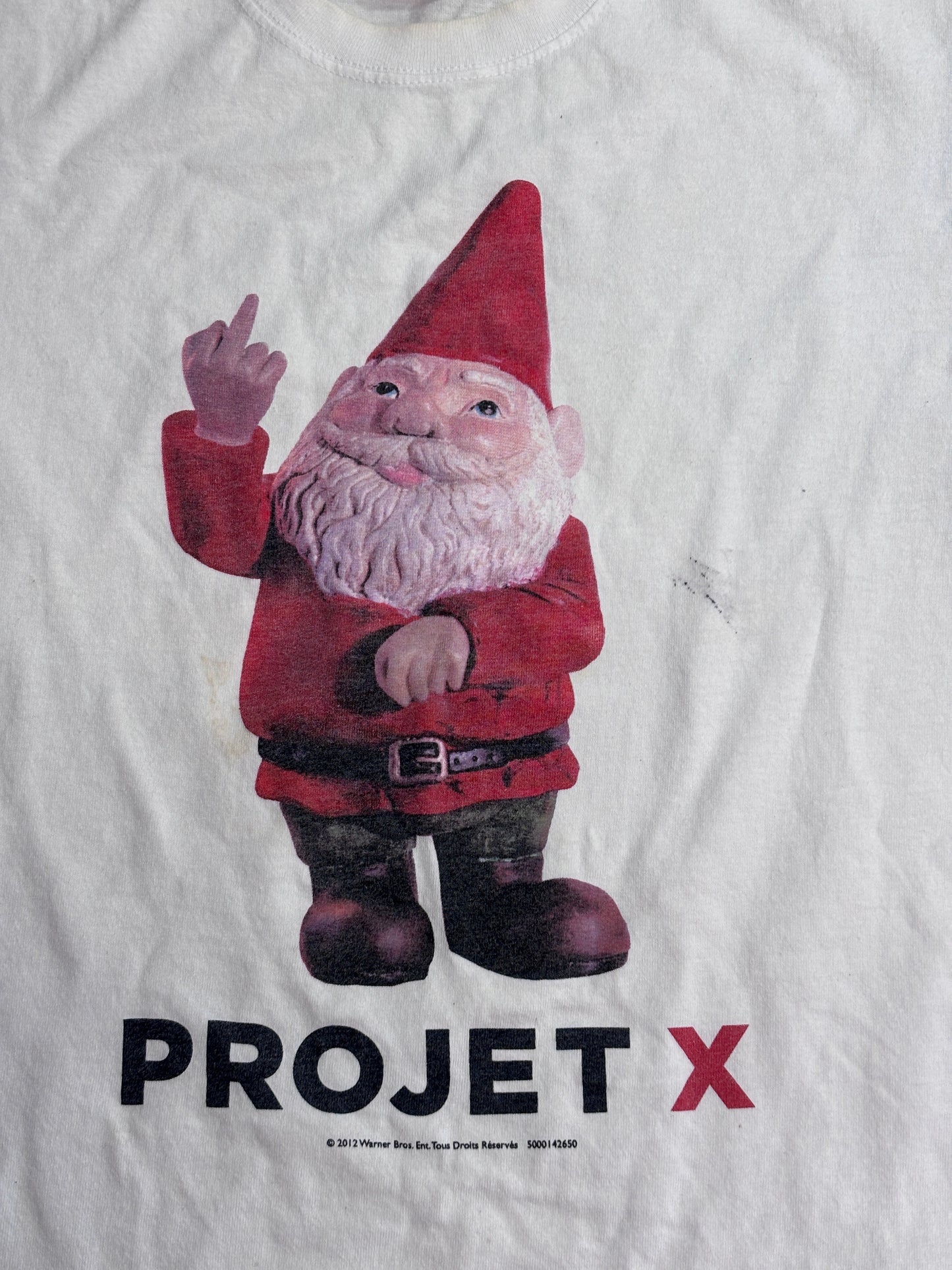 PROJECT X ノームプリントTシャツ 2012年 Warner Bros. オフホワイト Fruit of the Loom HEAVY COTTON Mサイズ/4-21