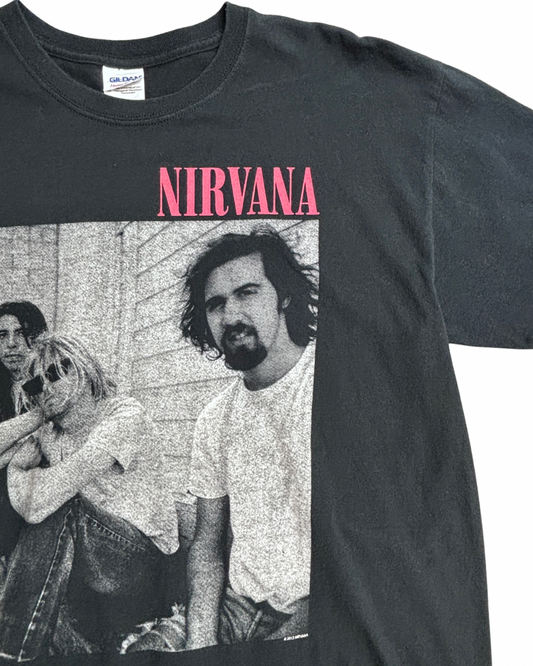 2013 NIRVANA フォトプリントTシャツ ブラック L GILDAN Heavy Cotton ニルヴァーナ バンドT/4-30