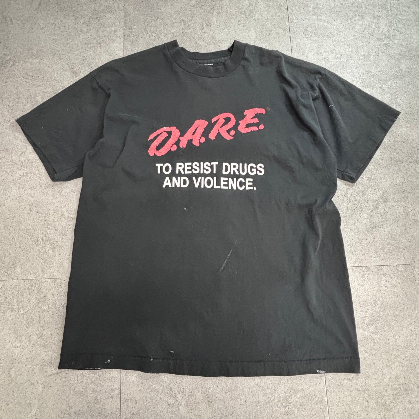 【D.A.R.E. プリントTシャツ】ブラック/7-20