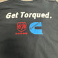 DODGE × Cummins “Get Torqued.” バックプリントTシャツ GILDAN Ultra Cotton XL ブラック/7-47