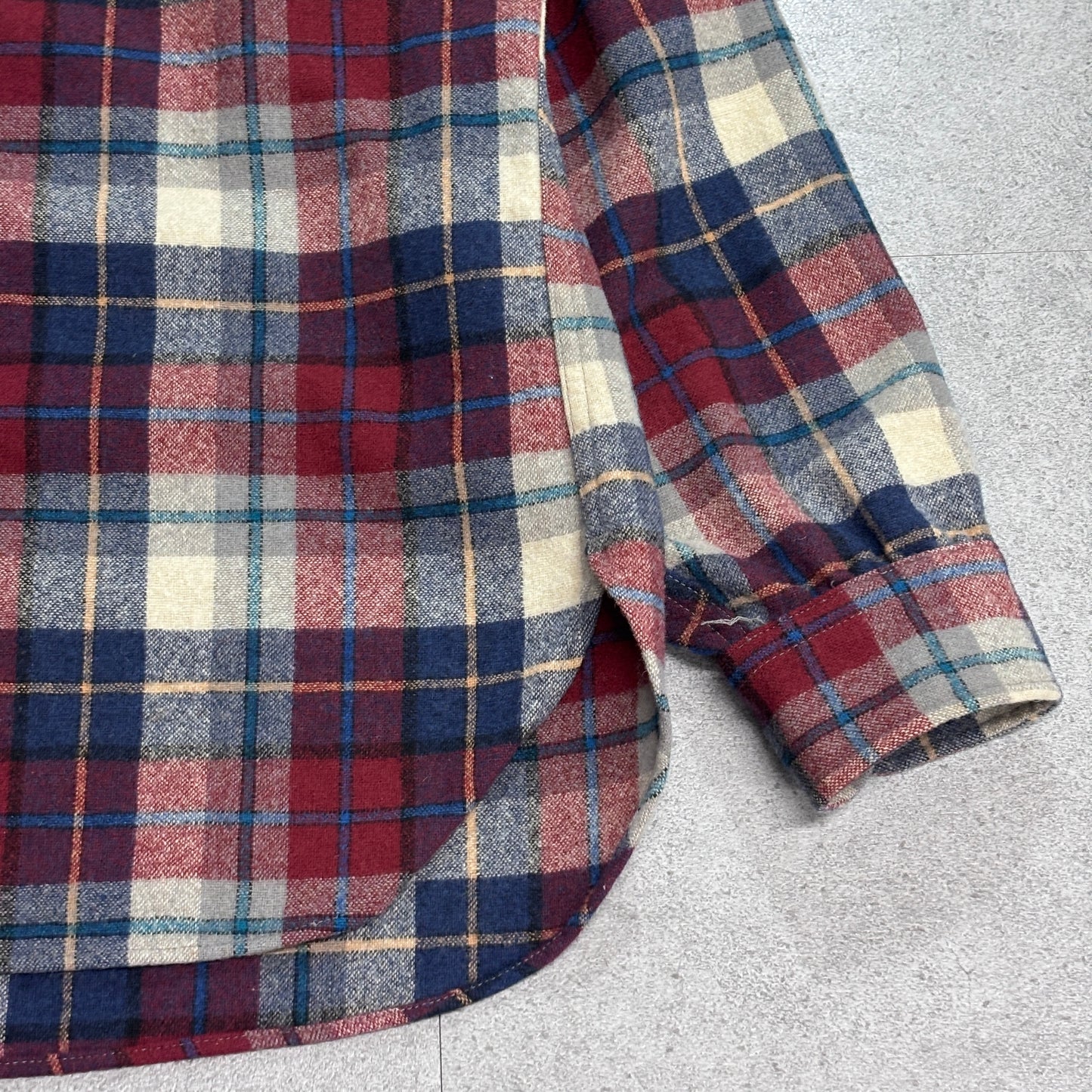 【Pendleton チェック柄 ウールシャツジャケット】ペンドルトン USA製 100%ヴァージンウール キルティングライナー付き 古着/8-10