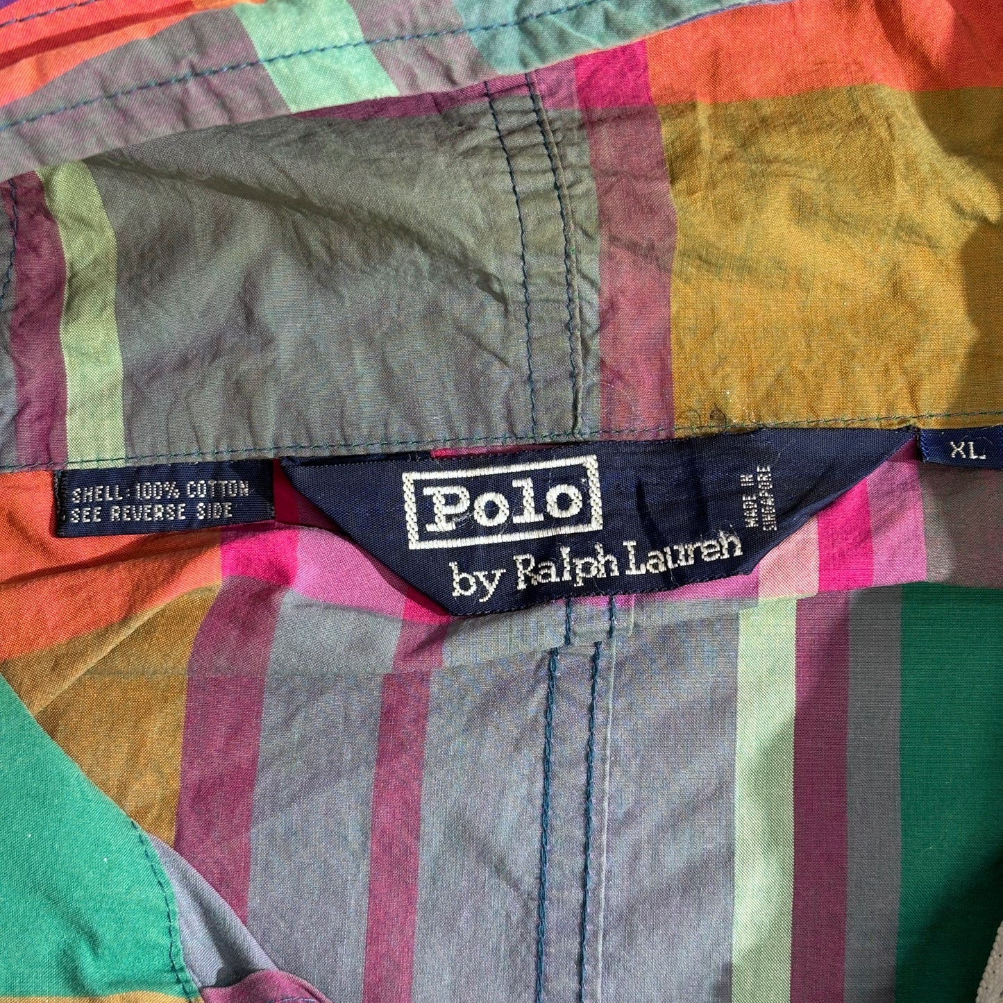 Polo by Ralph Lauren チェック フードジャケット / 90s IDEALジップ / Made in Hong Kong / XLサイズ1-5