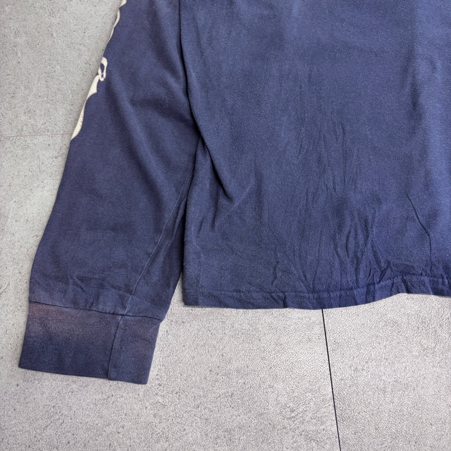 【HARLEY-DAVIDSON “American Legend” ロングスリーブTシャツ】FORT WORTH TEXAS ネイビー 両面・袖プリント 2014/8-46