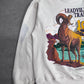 【90s Hanes ACTIVEWEAR LEADVILLE TRAIL 100 スウェット Lサイズ】ヘインズ USAファブリック ヴィンテージ クルーネック トレーナー ランイベント アニマルプリント/2-100