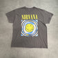 【NIRVANA】スマイルロゴ プリントTシャツ ブラック Lサイズ/7-95