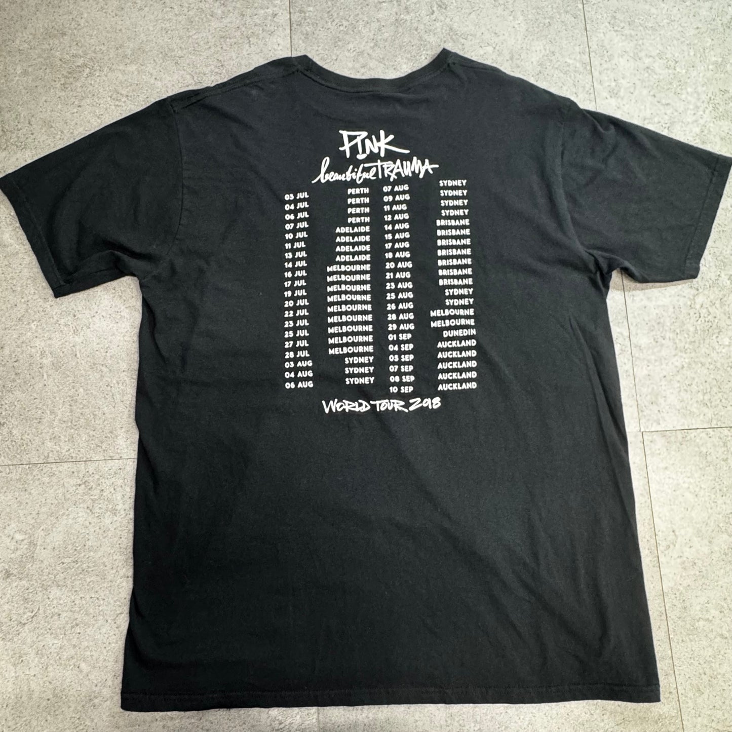 P!NK Beautiful Trauma World Tour 2018 ツアーTシャツ XXL ブラック/7-45