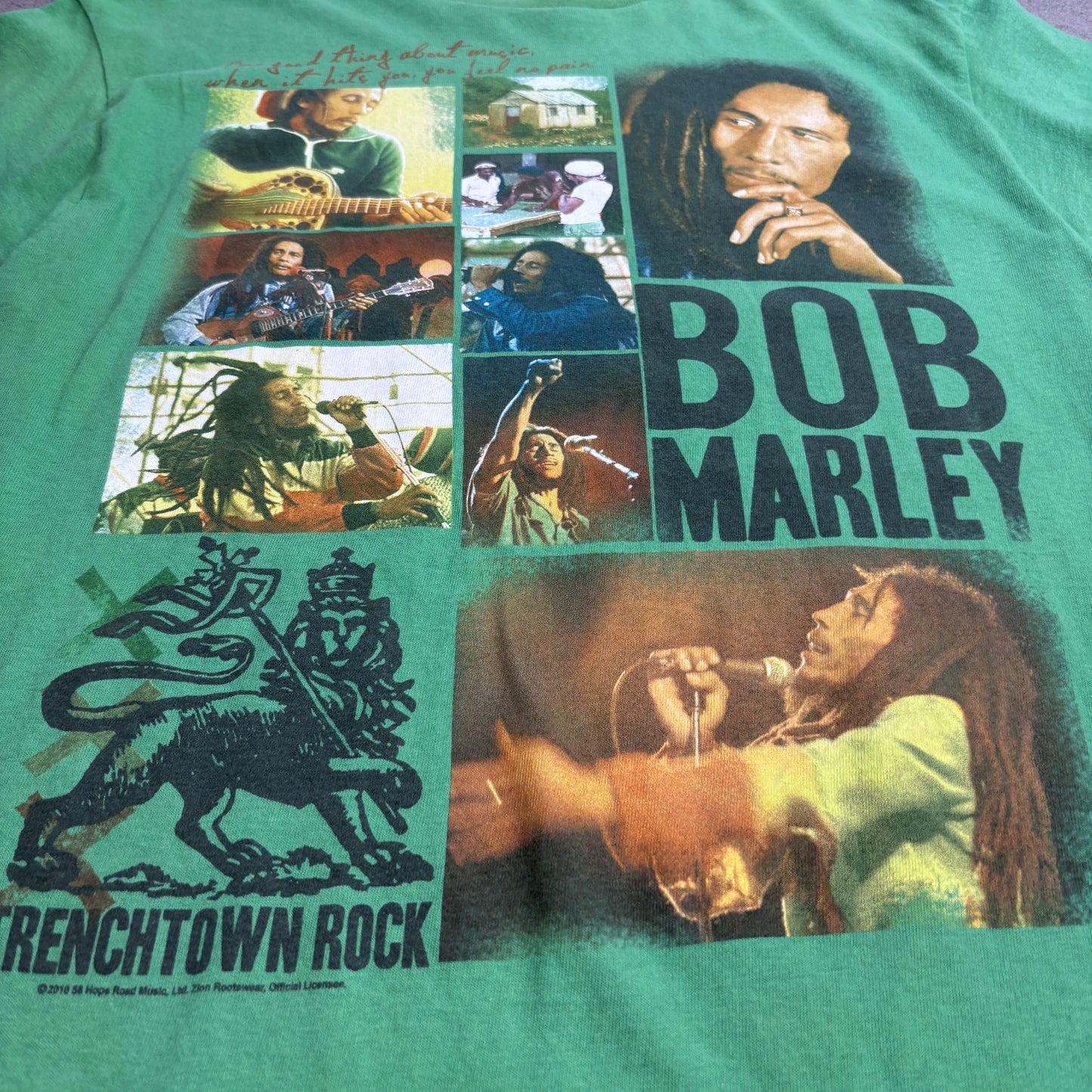【2010 BOB MARLEY “TRENCHTOWN ROCK” フォトプリント Tシャツ】ZION ROOTSWEAR サイズL/8-76