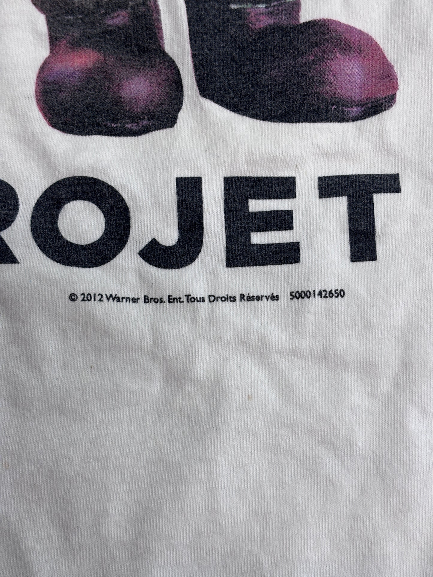 PROJECT X ノームプリントTシャツ 2012年 Warner Bros. オフホワイト Fruit of the Loom HEAVY COTTON Mサイズ/4-21