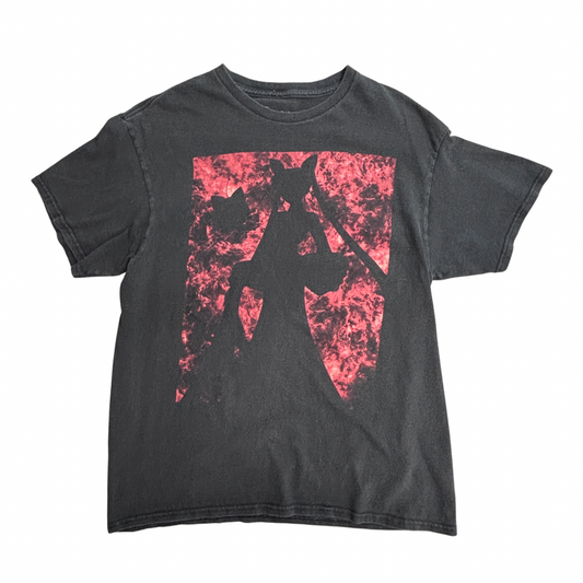 【Sailor Moon プリントTシャツ】セーラームーン ブラック 赤黒 グラフィック アニメT 古着/6-1