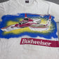 【Budweiser 1991 Miss Budweiser プリントTシャツ】バドワイザー ハイドロプレーン Bernie Little WORLD CHAMPION USA製 90s BEST Fruit of the Loom 古着/8-33