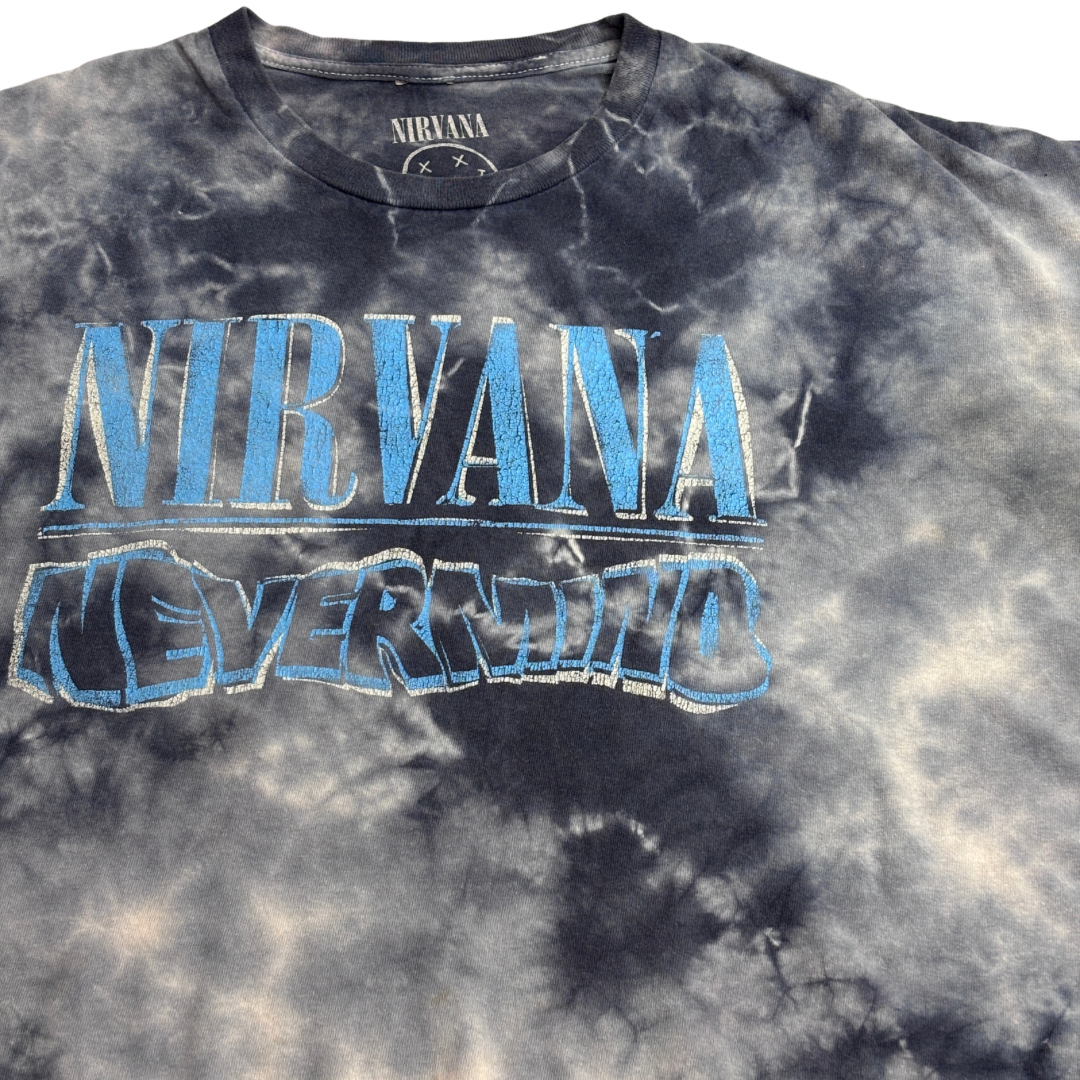 【NIRVANA「NEVERMIND」タイダイ プリントTシャツ XL】7-108